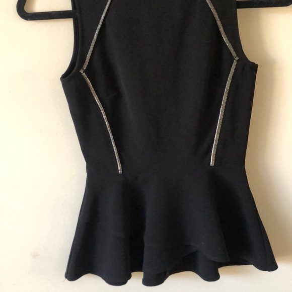 H &M Peplum black Top - Picture 3 of 6
